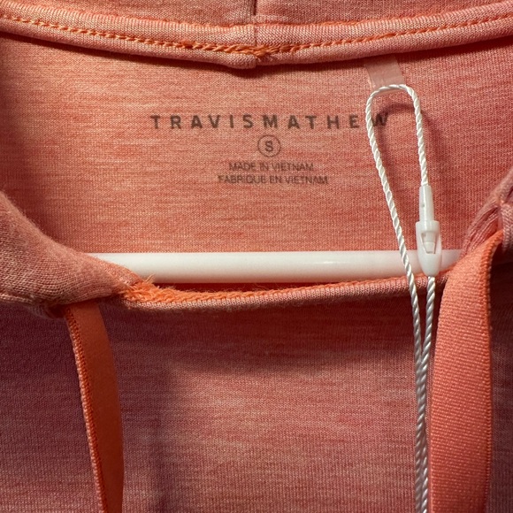 Travis Mathew Women's Skylight Soft Half Zip, Heather Porcelain Rose, Small - Picture 4 of 5